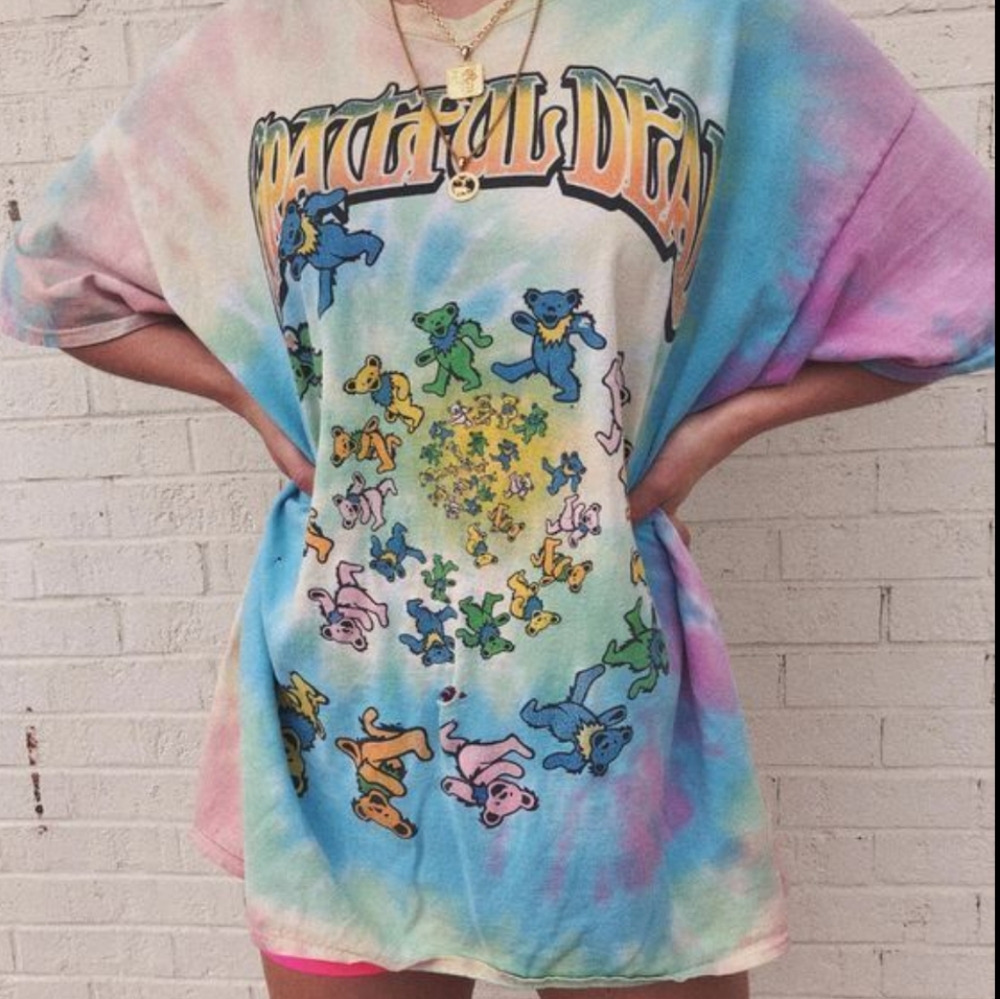 Grateful Dead tie dye oversized tee